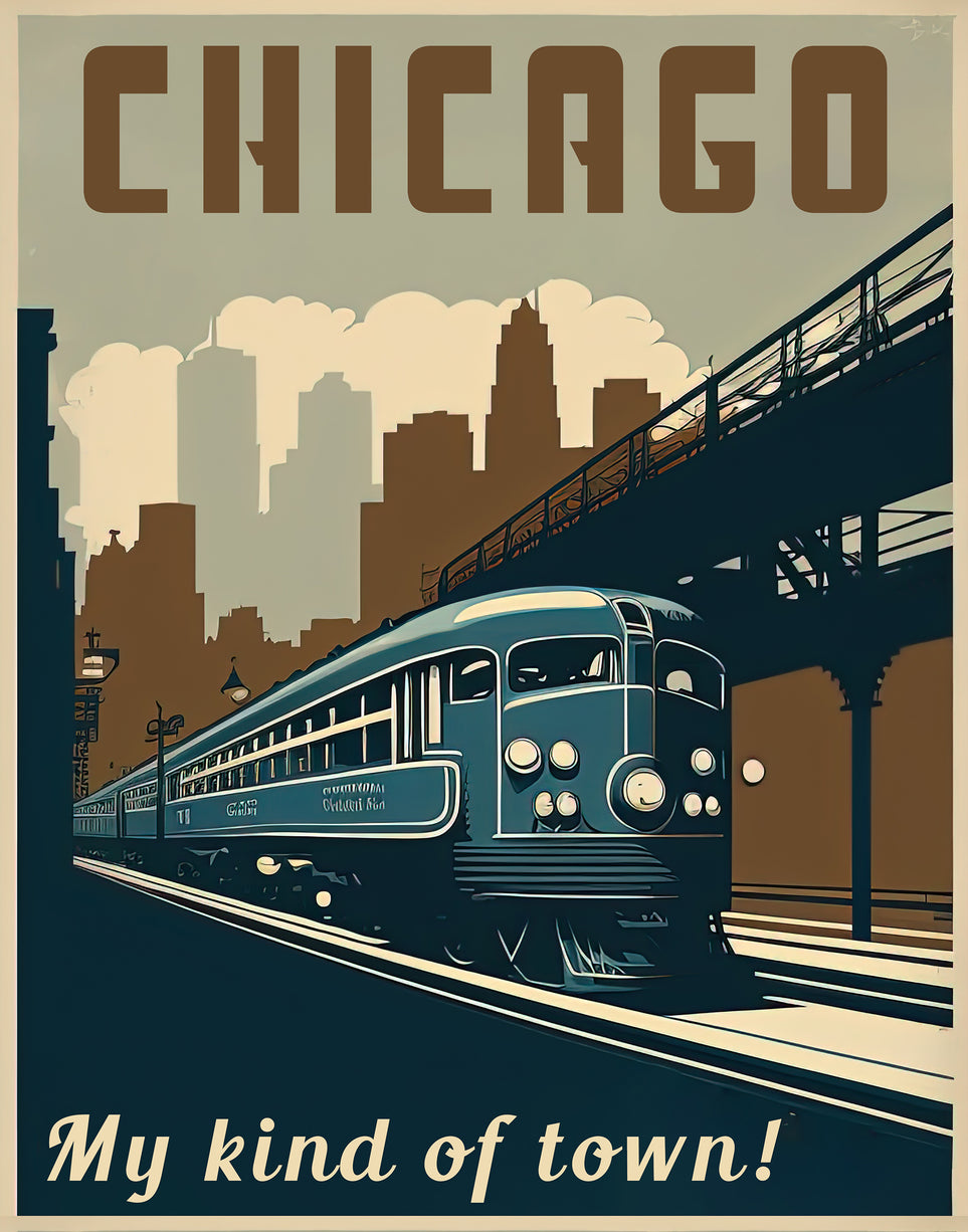 Retro Chicago Tourism Posters