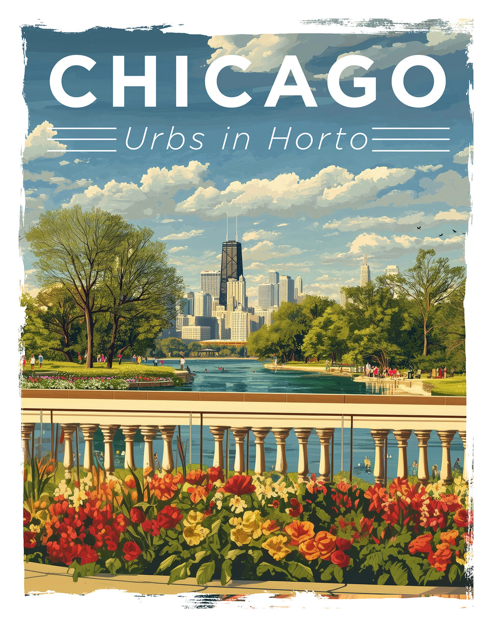 Retro Chicago Tourism Posters