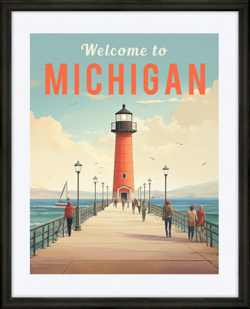 Retro Michigan Tourism Posters