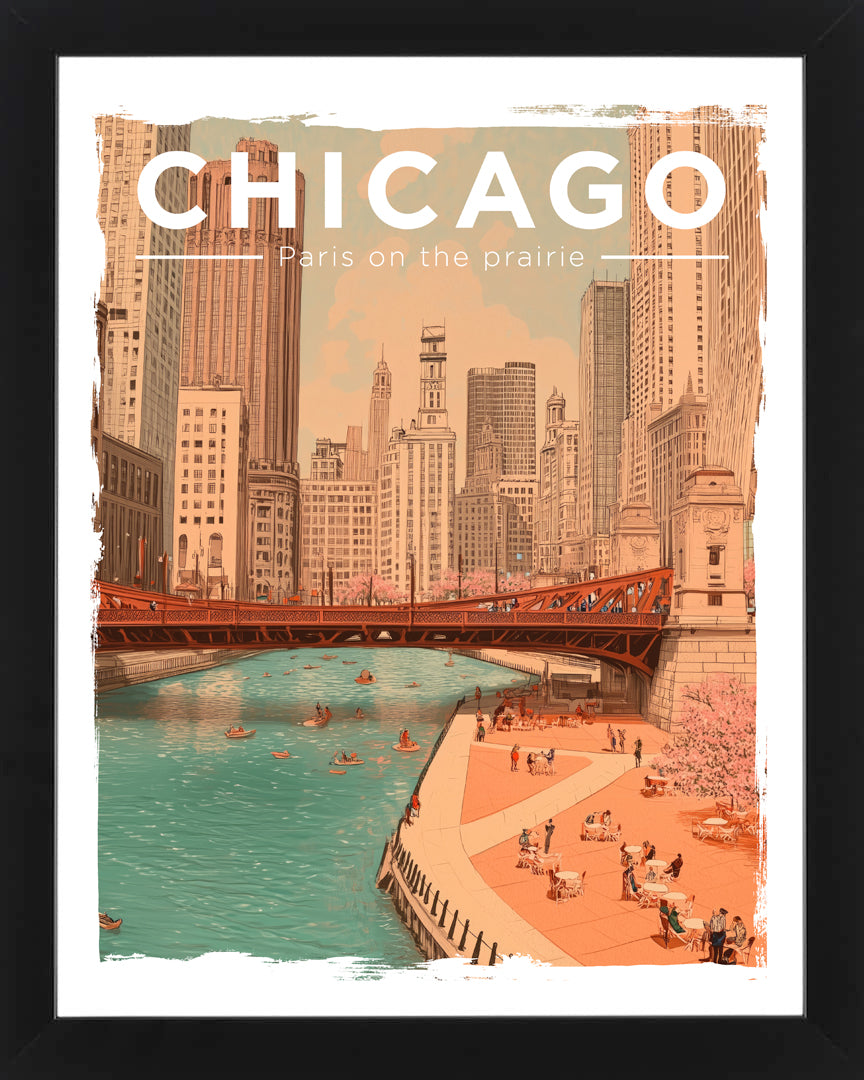 Retro Chicago Tourism Posters