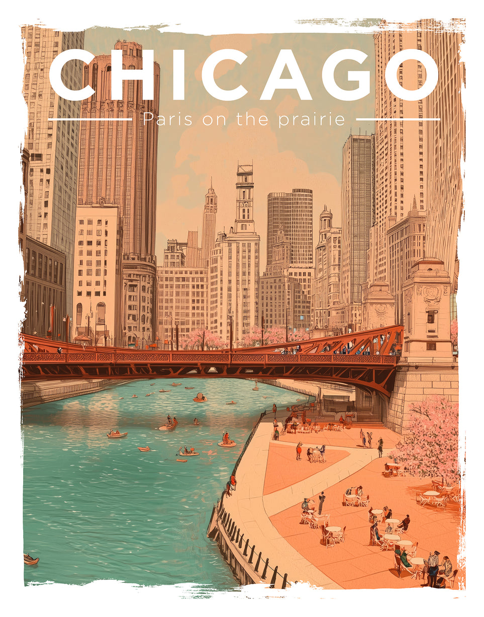 Retro Chicago Tourism Posters