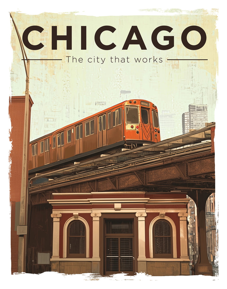 Retro Chicago Tourism Posters