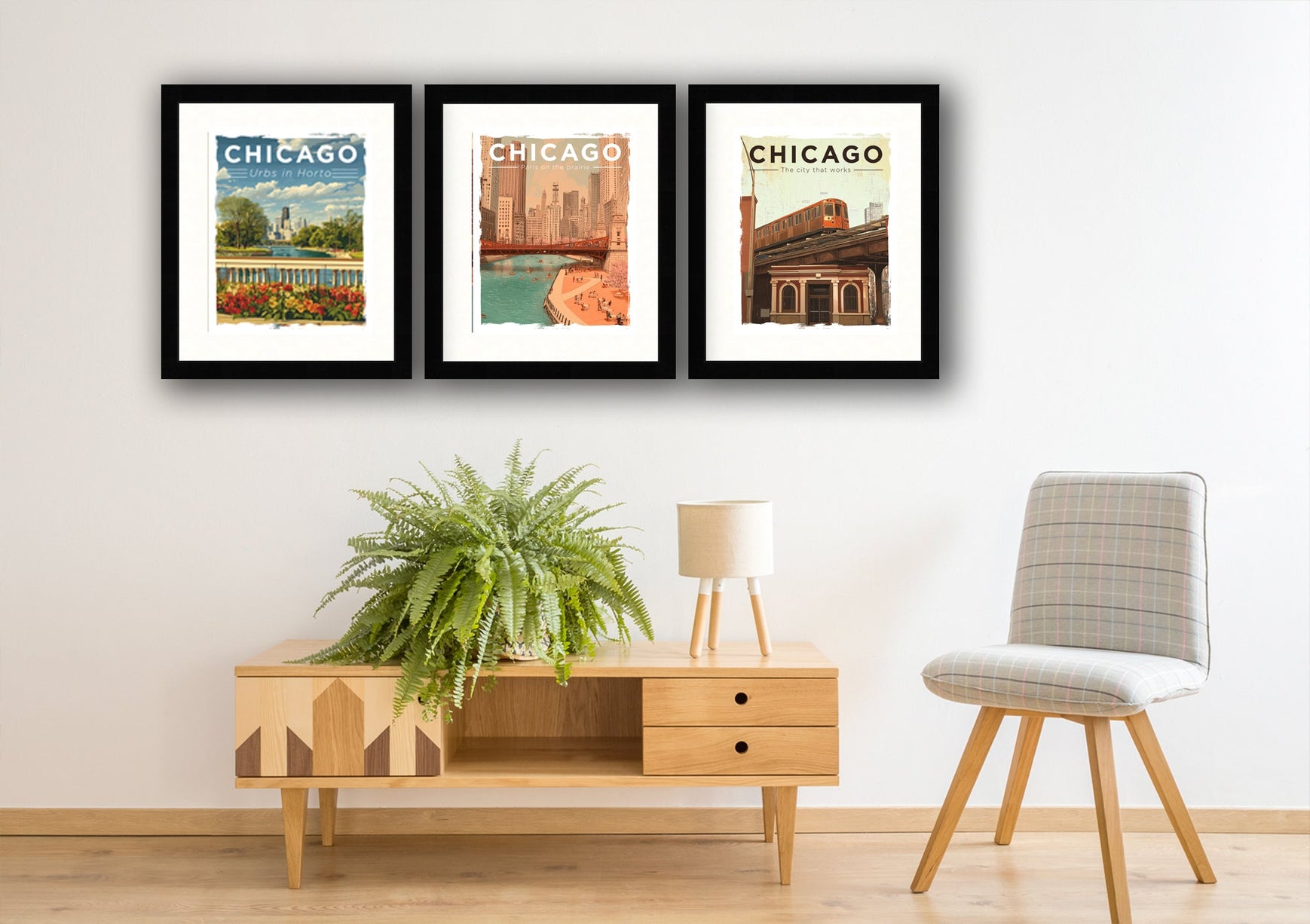 Retro Chicago Tourism Posters - Jeff Pfaller Photography