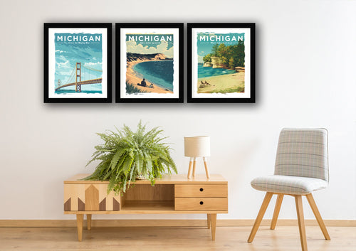 Retro Michigan Tourism Posters - Jeff Pfaller Photography