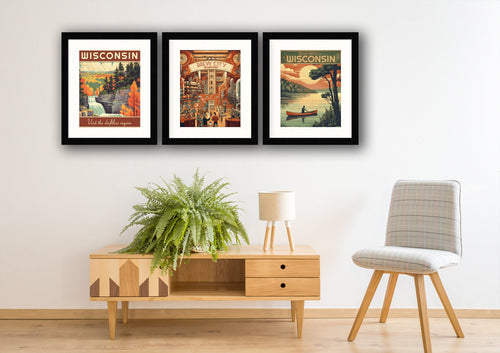 Retro Wisconsin Tourism Posters - Jeff Pfaller Photography