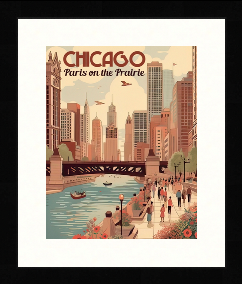 Retro Chicago Tourism Posters